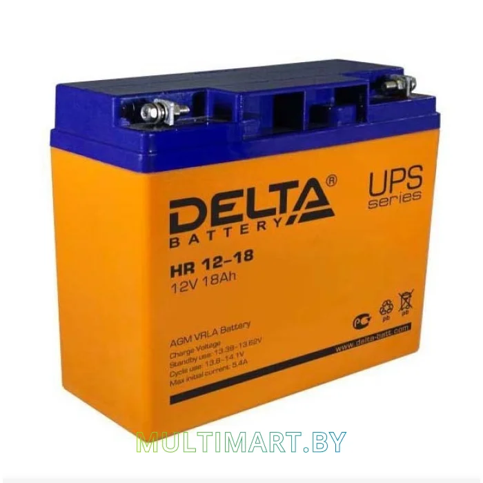 Аккумулятор для ИБП Delta HR 12-18 (12В/18 А·ч)